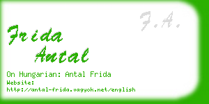 frida antal business card